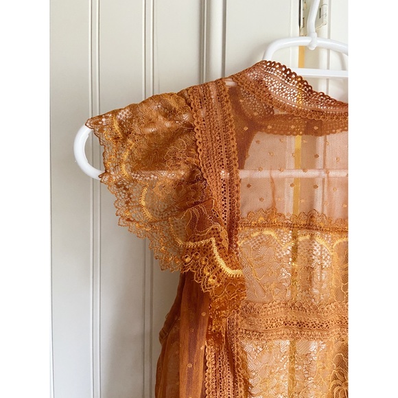 SOLD Free People Winnie Bodysuit in Copper Ginger - Picture 3 of 8